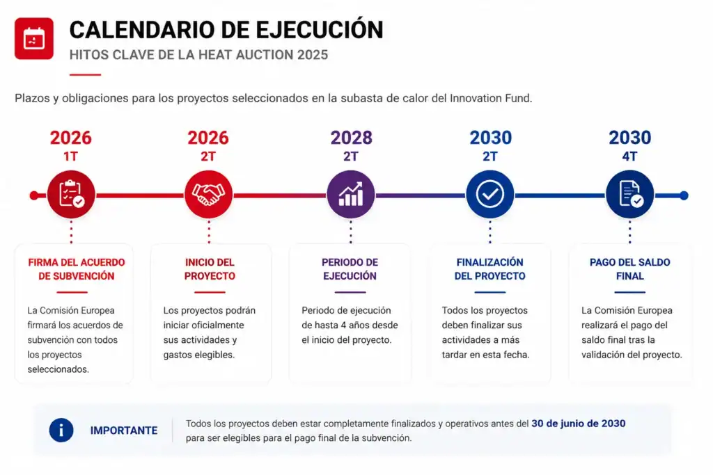 Calendario de ejecución de Heat Auction 2025