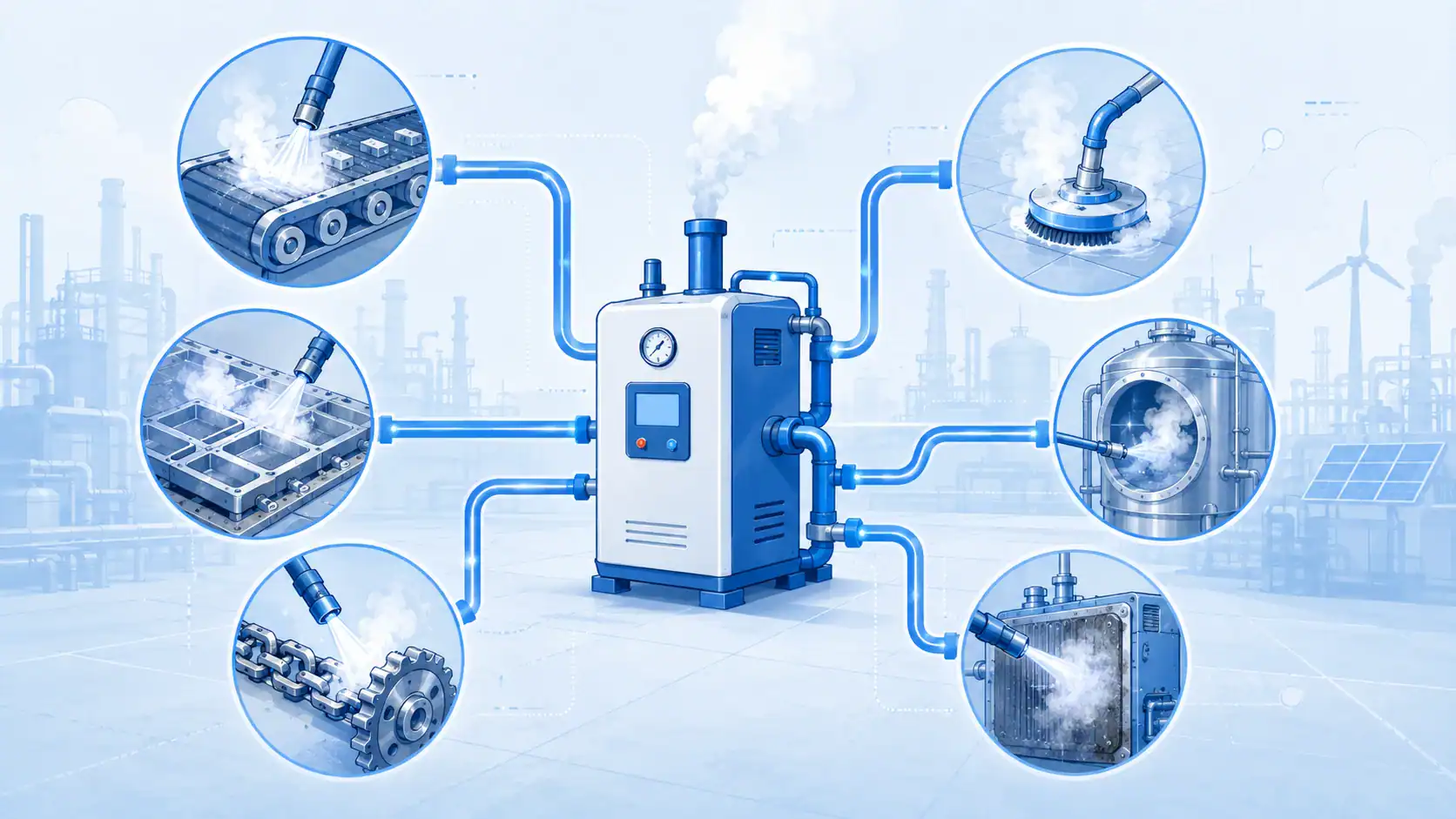 Limpieza industrial con vapor: el mapa completo de aplicaciones en planta, punto por punto